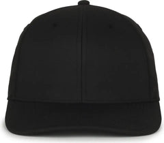 OC Sports OC871PF Solid Pro Crown Polyester Cap - Black