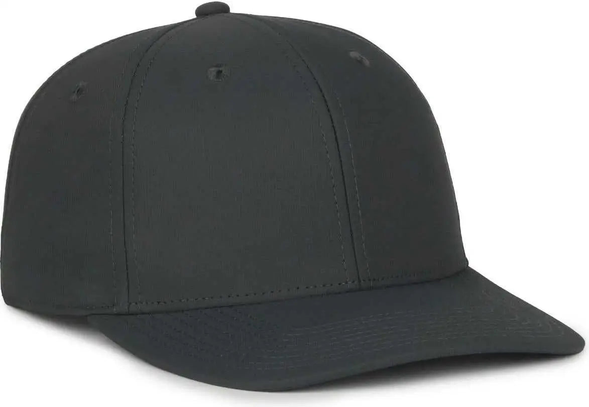 OC Sports OC871PF Solid Pro Crown Polyester Cap - Graphite - Dark Gray / Youth