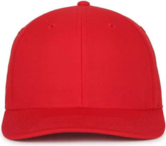 OC Sports OC871PF Solid Pro Crown Polyester Cap - Red