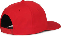 OC Sports OC871PF Solid Pro Crown Polyester Cap - Red