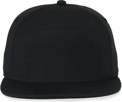 OC Sports OC900 Split Panel Performance Snap Back Cap - Black - Black / OSFM