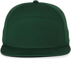 OC Sports OC900 Split Panel Performance Snap Back Cap - Dark Green - Green / OSFM
