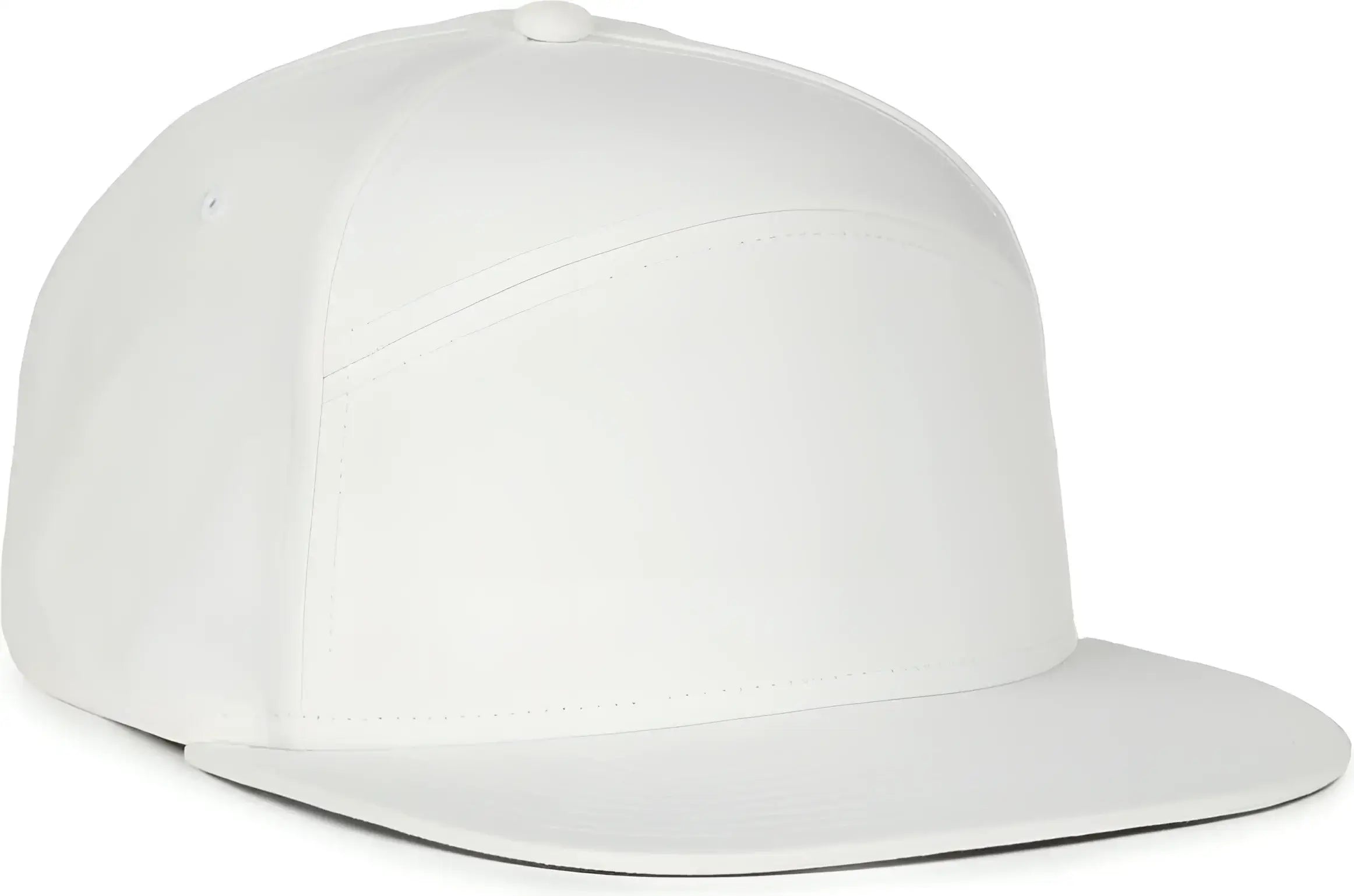 OC Sports OC900 Split Panel Performance Snap Back Cap - White - White / OSFM