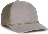 OC Sports OCCORDM Corduroy Mesh Back with Cord Cap - Light Gray Khaki - Khaki / OSFM