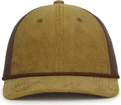 OC Sports OCCORDM Corduroy Mesh Back with Cord Cap - Moss Brown - Brown / OSFM