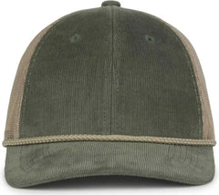 OC Sports OCCORDM Corduroy Mesh Back with Cord Cap - Olive Khaki - Khaki / OSFM