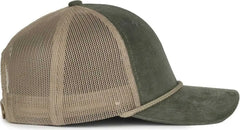 OC Sports OCCORDM Corduroy Mesh Back with Cord Cap - Olive Khaki - Khaki / OSFM