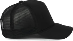 OC Sports OCFOAM 5 Panel Foam Mesh Trucker with Cord Cap - Black Black - Black / OSFM
