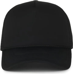 OC Sports OCFOAM 5 Panel Foam Mesh Trucker with Cord Cap - Black Black - Black / OSFM