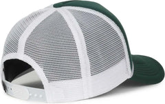 OC Sports OCFOAM 5 Panel Foam Mesh Trucker with Cord Cap - Dark Green White - White / OSFM