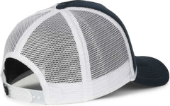 OC Sports OCFOAM 5 Panel Foam Mesh Trucker with Cord Cap - Navy White - White / OSFM