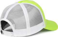 OC Sports OCFOAM 5 Panel Foam Mesh Trucker with Cord Cap - Neon Lime White - White / OSFM