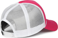 OC Sports OCFOAM 5 Panel Foam Mesh Trucker with Cord Cap - Neon Pink White - White / OSFM