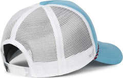 OC Sports OCFOAM 5 Panel Foam Mesh Trucker with Cord Cap - Surf Blue White - White / OSFM