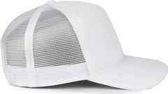 OC Sports OCFOAM 5 Panel Foam Mesh Trucker with Cord Cap - White White - White / OSFM