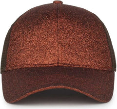OC Sports OCGLTR Glitter Mesh Back Cap - Copper Brown - Brown / Ladies
