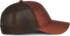 OC Sports OCGLTR Glitter Mesh Back Cap - Copper Brown - Brown / Ladies