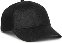 OC Sports OCGLTR Glitter Mesh Back Cap - Onyx Black - Black / Ladies