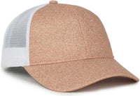 OC Sports OCGLTR Glitter Mesh Back Cap - Rose Gold White - White / Ladies