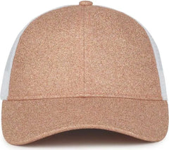 OC Sports OCGLTR Glitter Mesh Back Cap - Rose Gold White - White / Ladies