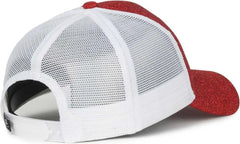 OC Sports OCGLTR Glitter Mesh Back Cap - Ruby White - White / Ladies