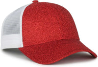 OC Sports OCGLTR Glitter Mesh Back Cap - Ruby White - White / Ladies