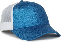 OC Sports OCGLTR Glitter Mesh Back Cap - Sapphire White - White / Ladies
