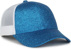 OC Sports OCGLTR Glitter Mesh Back Cap - Sapphire White - White / Ladies