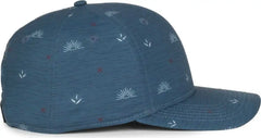 OC Sports OCP100 Sublimated Pattern Pro Crown Cap - Agave Sunset Slate Blue - Blue / OSFM