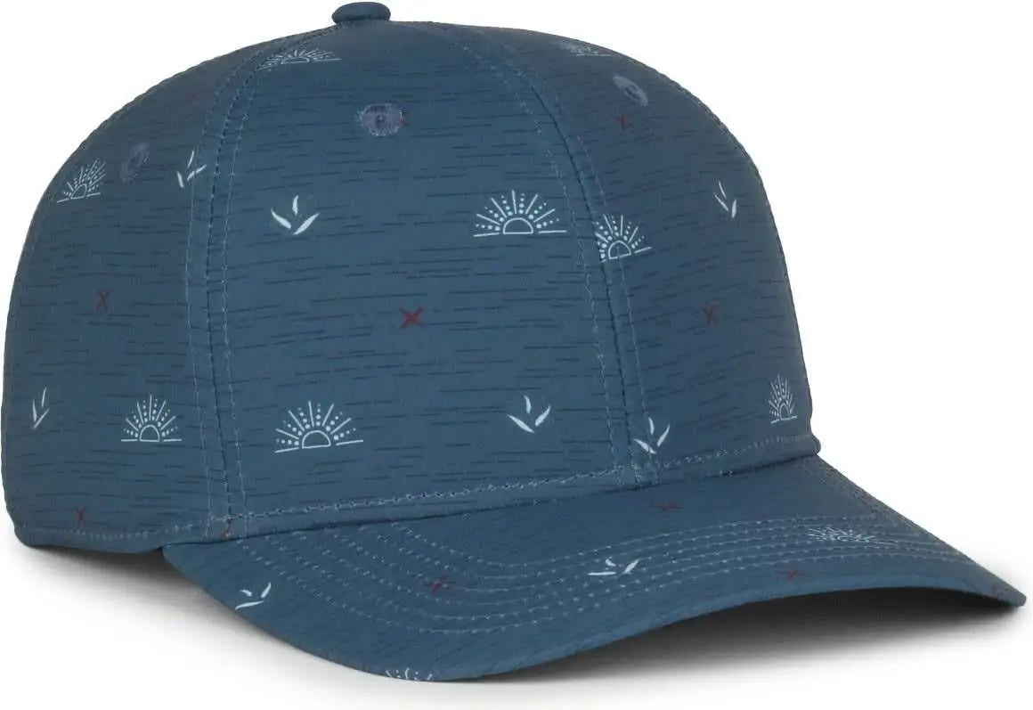 OC Sports OCP100 Sublimated Pattern Pro Crown Cap - Agave Sunset Slate Blue - Blue / OSFM