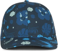 OC Sports OCP100 Sublimated Pattern Pro Crown Cap -Hibiscus Marlin Navy - Navy / OSFM