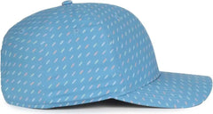 OC Sports OCP100 Sublimated Pattern Pro Crown Cap -Surfboard Light Blue - Blue / OSFM