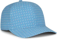 OC Sports OCP100 Sublimated Pattern Pro Crown Cap -Surfboard Light Blue - Blue / OSFM