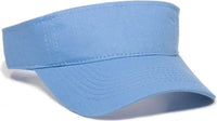 OC Sports PCTV-100 Adjustable Cotton Visors - Columbia Blue - Columbia Blue / 6 3/8’’ - 7’’