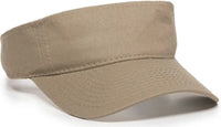 OC Sports PCTV-100 Adjustable Cotton Visors - Khaki - Khaki / 6 7/8’’ - 7 1/2’’