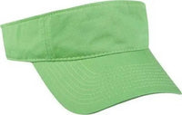 OC Sports PCTV-100 Adjustable Cotton Visors - Lime Green - Lime / 6 3/8’’ - 7’’