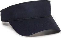OC Sports PCTV-100 Adjustable Cotton Visors - Navy - Navy / 6 3/8’’ - 7’’