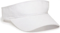 OC Sports PCTV-100 Adjustable Cotton Visors - White - White / 6 3/8’’ - 7’’