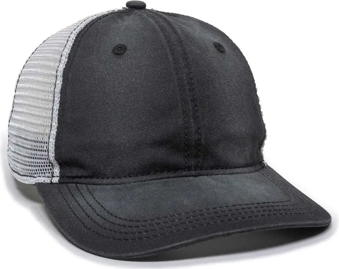 OC Sports PDT-750M Adjustable Mesh Back Cap - Black White - Black White / 6 7/8’’ - 7 1/2’’