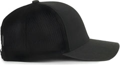 OC Sports PDT20M Pigment Dyed Twill Mesh Back Cap - Black Black - Black / OSFM