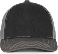 OC Sports PDT20M Pigment Dyed Twill Mesh Back Cap - Black Light Gray Charcoal - Dark Gray / OSFM