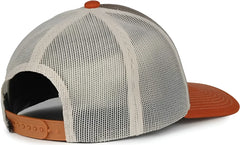 OC Sports PDT20M Pigment Dyed Twill Mesh Back Cap - Brown Putty Orange - Orange / OSFM