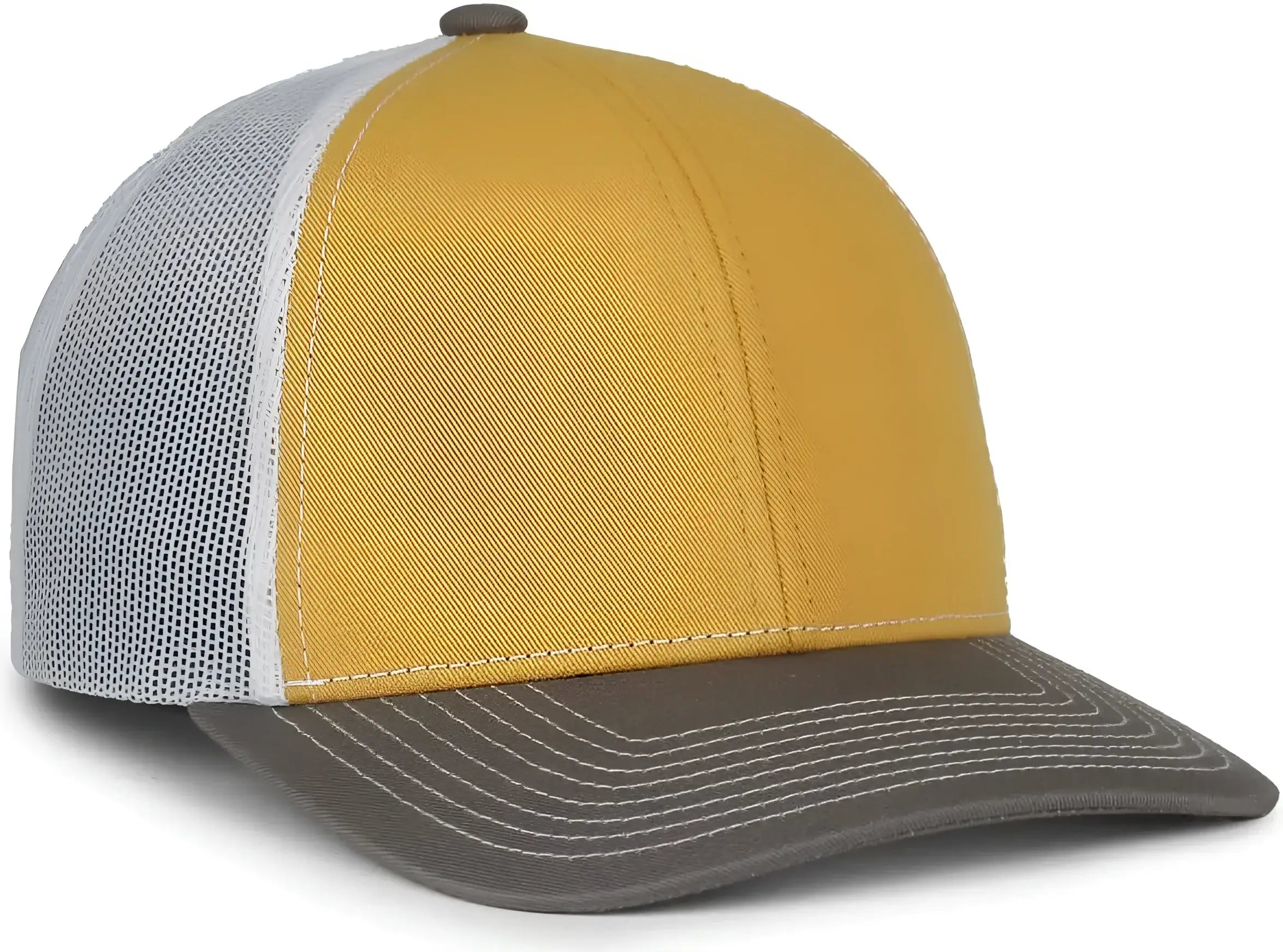 OC Sports PDT20M Pigment Dyed Twill Mesh Back Cap - Gold White Charcoal - Dark Gray / OSFM