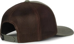 OC Sports PDT20M Pigment Dyed Twill Mesh Back Cap - Olive Brown - Brown / OSFM
