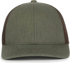 OC Sports PDT20M Pigment Dyed Twill Mesh Back Cap - Olive Brown - Brown / OSFM