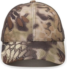 OC Sports PFC-150M Adjustable Mesh Back Cap - Kryptek Highlander Brown - Kryptek Highlander Brown / 6 7/8’’ - 7 1/2’’