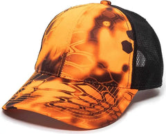 OC Sports PFC-150M Adjustable Mesh Back Cap - Kryptek Inferno Black - Kryptek Inferno Black / 6 7/8’’ - 7 1/2’’