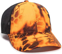 OC Sports PFC-150M Adjustable Mesh Back Cap - Kryptek Inferno Black - Kryptek Inferno Black / 6 7/8’’ - 7 1/2’’