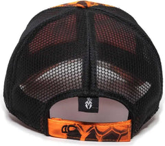 OC Sports PFC-150M Adjustable Mesh Back Cap - Kryptek Inferno Black - Kryptek Inferno Black / 6 7/8’’ - 7 1/2’’