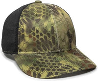 OC Sports PFC-150M Adjustable Mesh Back Cap - Kryptek Mandrake Black - Kryptek Mandrake Black / 6 7/8’’ - 7 1/2’’